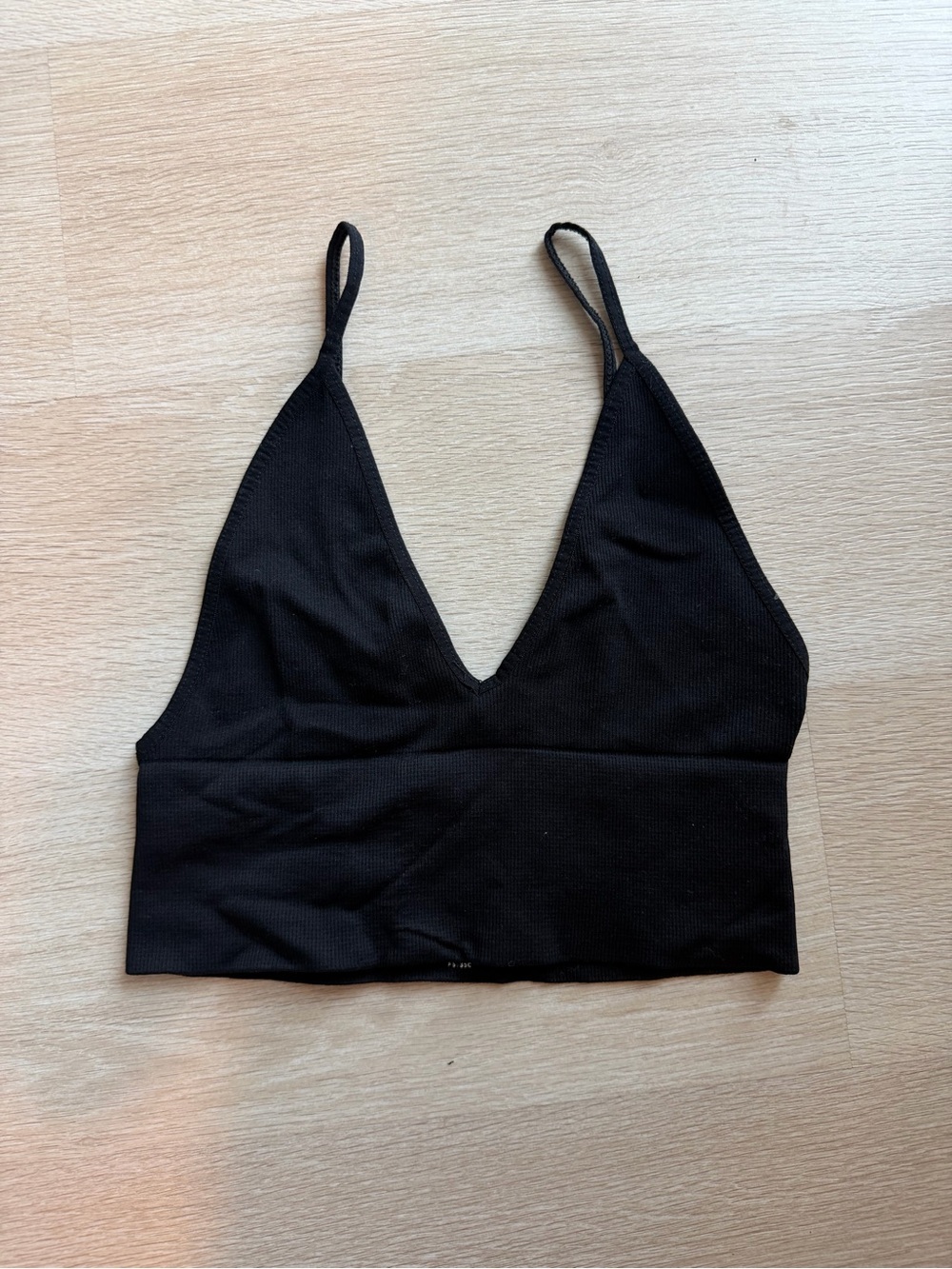 Free People Black V-Neck Bralette